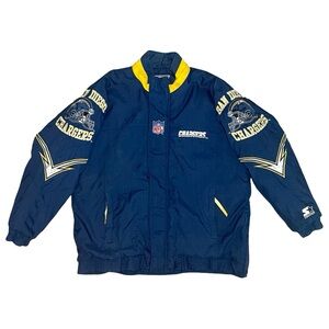Vintage 90s Starter San Diego Chargers NFL Puffer Jacket Large